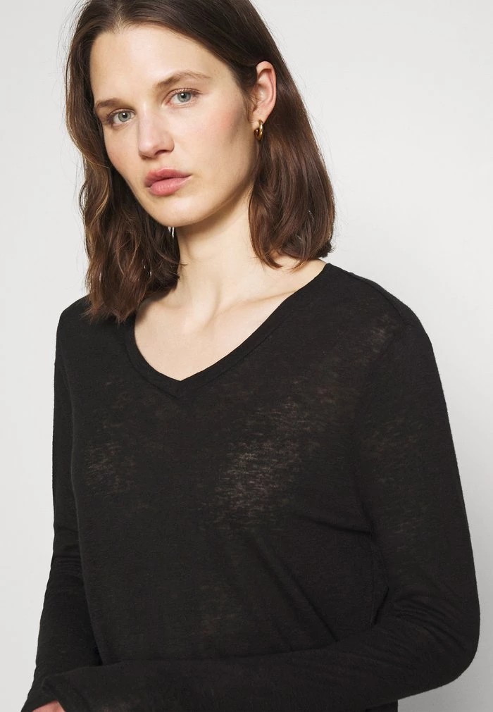 T-Shirt ANNA FIELD Anna Field Long Sleeved Top Noir Femme | AXF-4417928